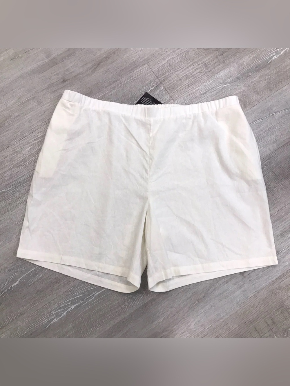 Woman Within White Linen Shorts - New - Size 34